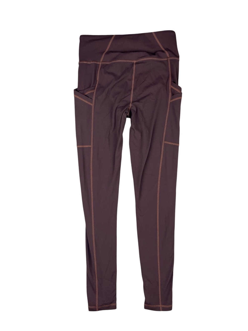 Prana Electa Leggings Womens Small Brown Orange High Waist Functional Pockets - Picture 5 of 12